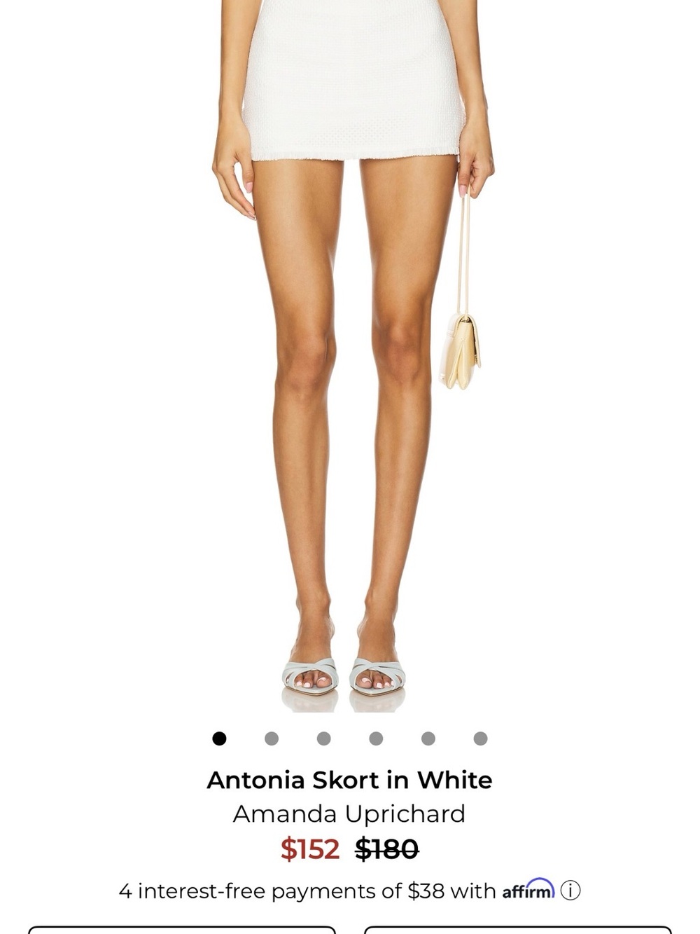 Amanda Uprichard White Mini Skort